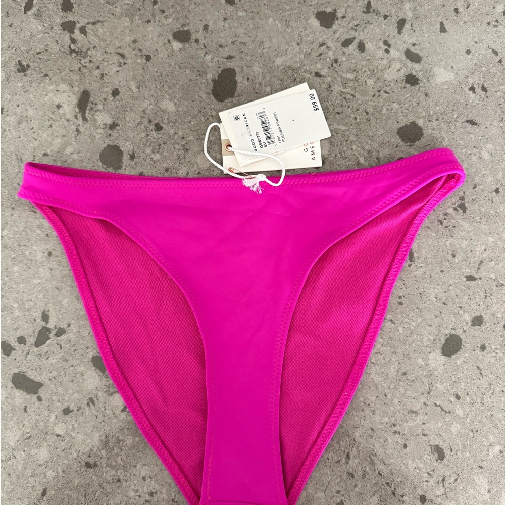 Good American Hot Pink Bikini Bottom